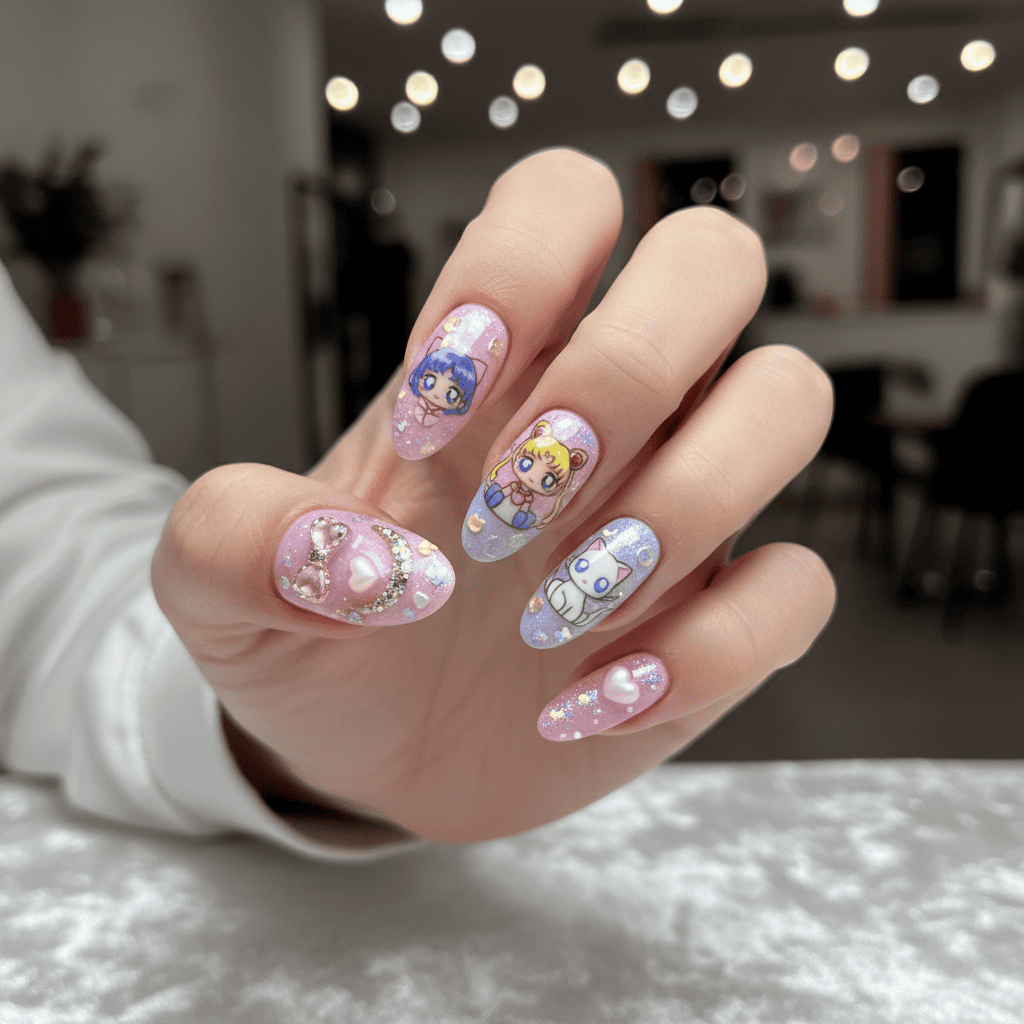 Anime & Kawaii nail art design